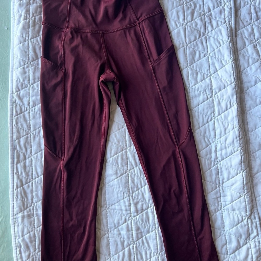 Lululemon Athletica Maroon Leggings
